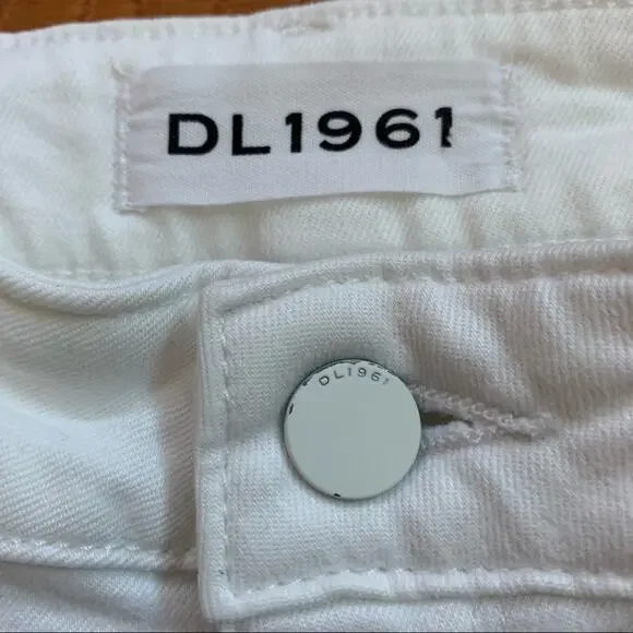 DL1961 Florence Instasculpt Cropped jeans in white, size 32 - Picture 4 of 10
